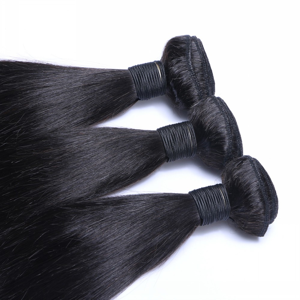 Straight brazilian hair weave  natural human hair best human hair weave YL002